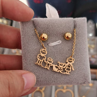 Set Cadena y arete familiar - SET27