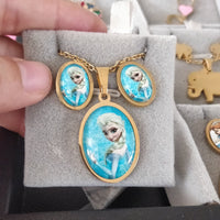 Set Cadena y aretes Frozen - SET60