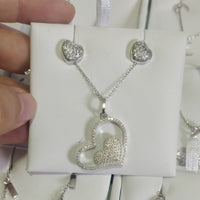 Set plata corazón grande-12