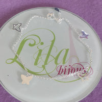 Tobillera plata 925 mariposa