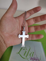 Cadena  Hombre Cruz Acero Inoxidable