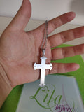 Cadena  Hombre Cruz Acero Inoxidable