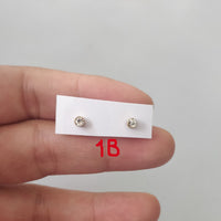 Arete dormilonas brillo en acero inoxidable