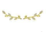 Aretes plata 925 baño oro 14k larguitos